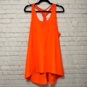 KTOO HIGH-LOW ORANGE RAZER BACK TANK SIZE LARGE